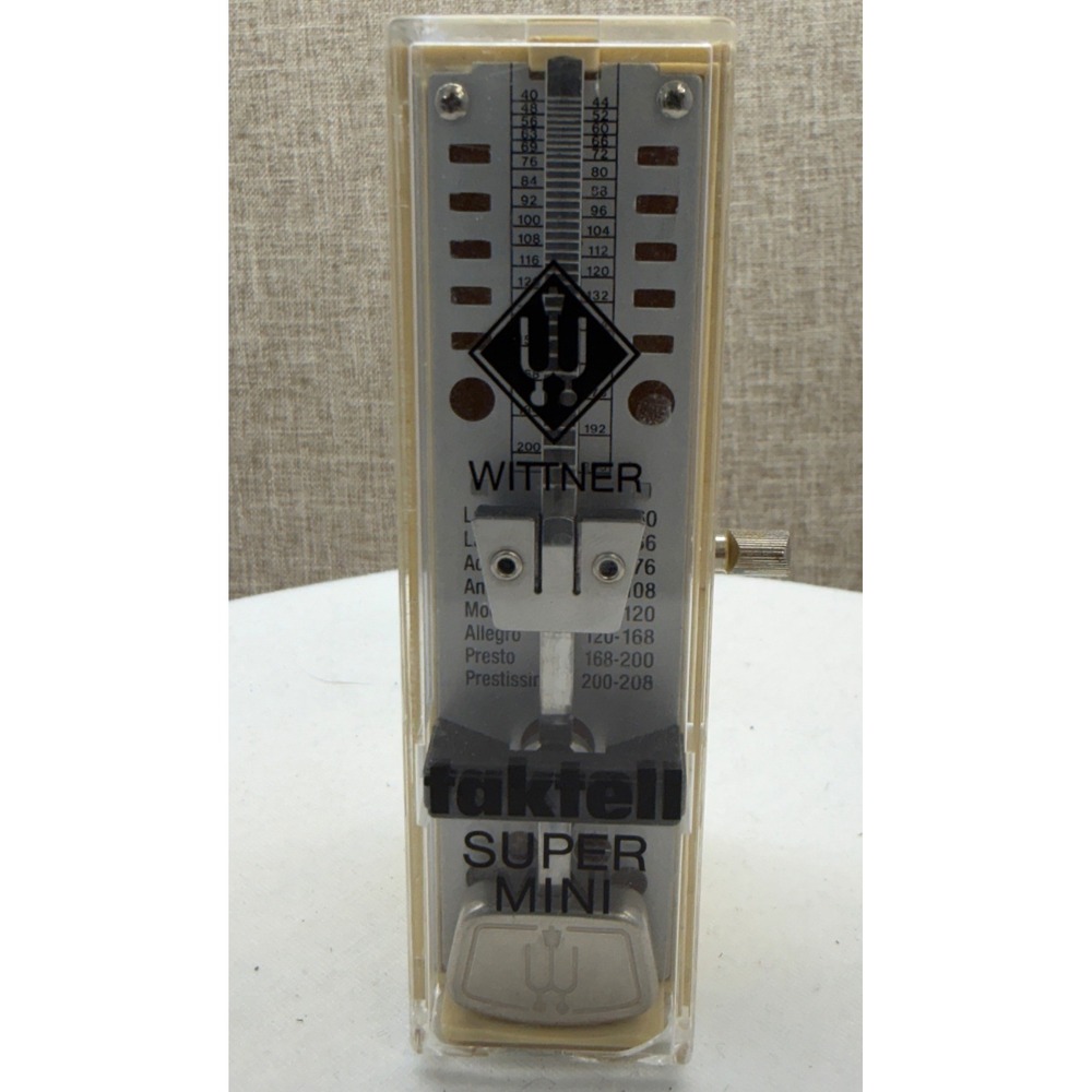 Wittner Taktell Super Mini Mechanical Metronome West Germany Ivory Vintage